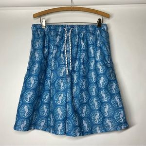 Nat Nast Large Shorts Mens Seahorse Swim Trunks Novelty Print Lined Mesh Net